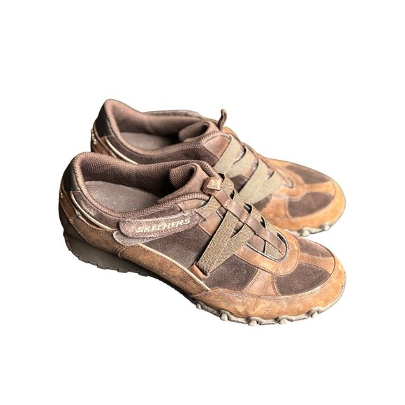 Skechers Womens Brown Casual Sneakers Size 9 Leather Upper & Man-Made Material - Picture 9 of 9